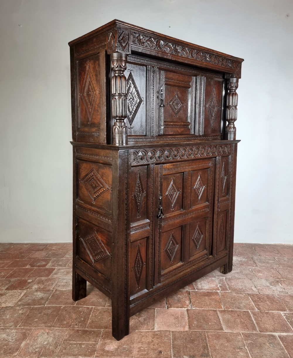 A small 17th century court cupboard.  View II