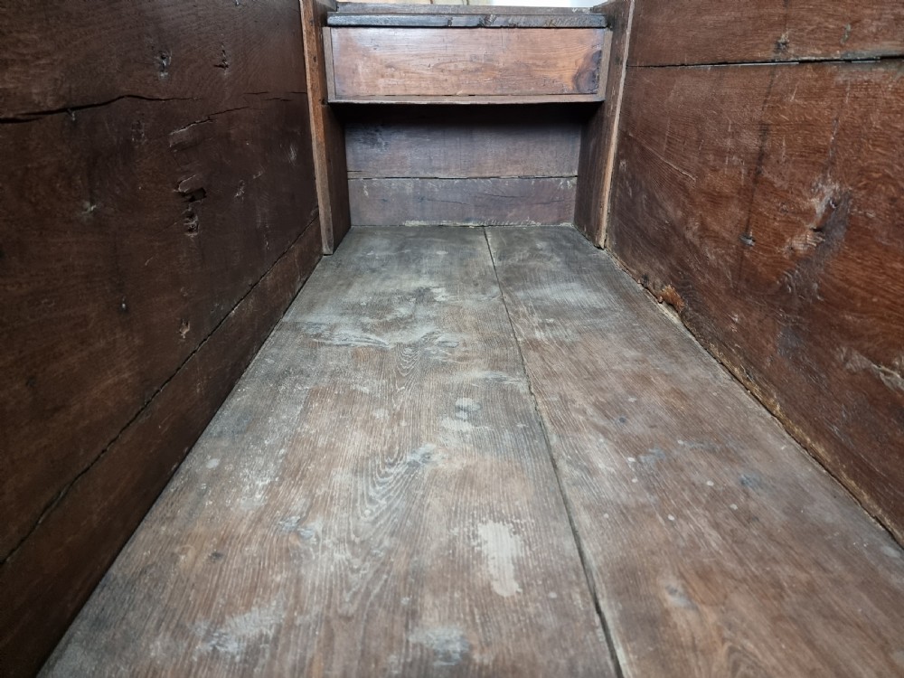 A 16th century iron bound coffer.  View VII