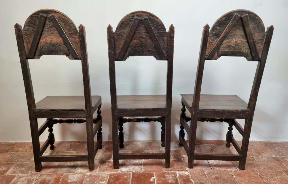 A set of six late 17th century dining chairs. View VI