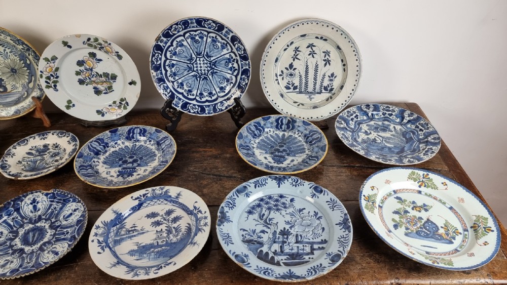 14 x 18th century delft plates.  View II
