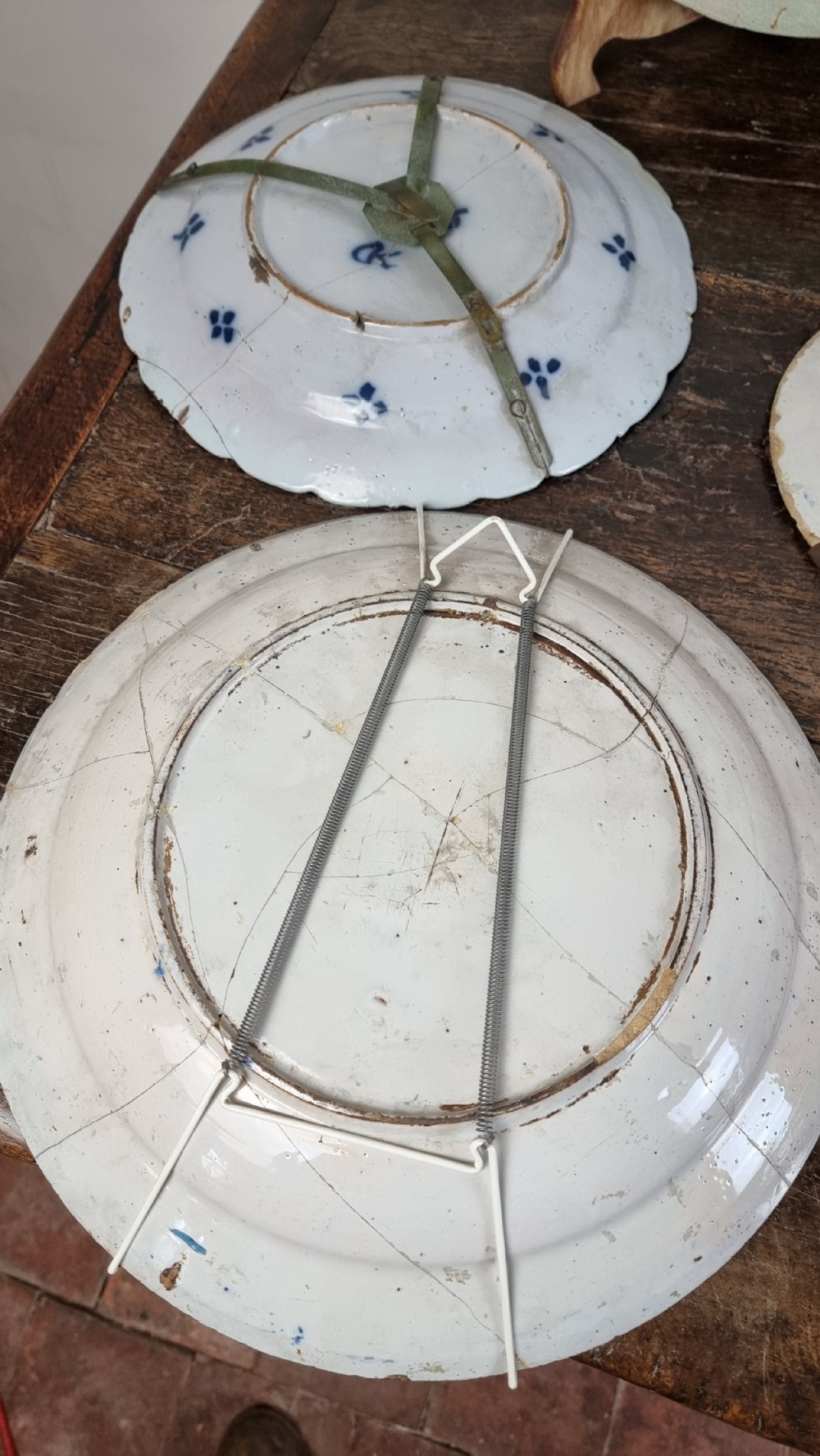 14 x 18th century delft plates.  View XIII