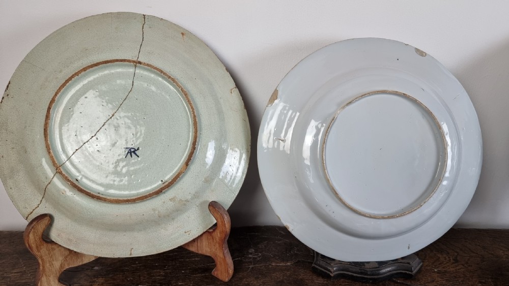 14 x 18th century delft plates.  View XIV