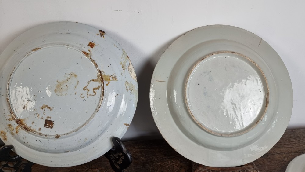 14 x 18th century delft plates.  View XV