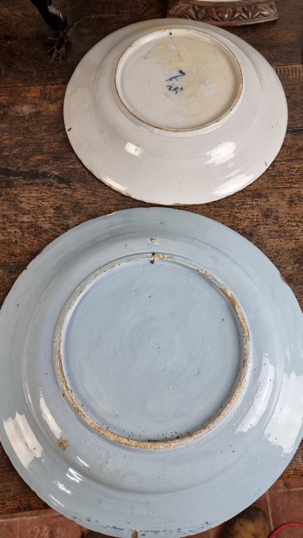 14 x 18th century delft plates.  View XVI