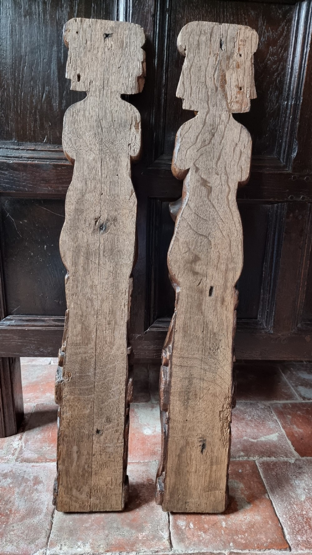 A pair of 17th century English caryatids.  View V
