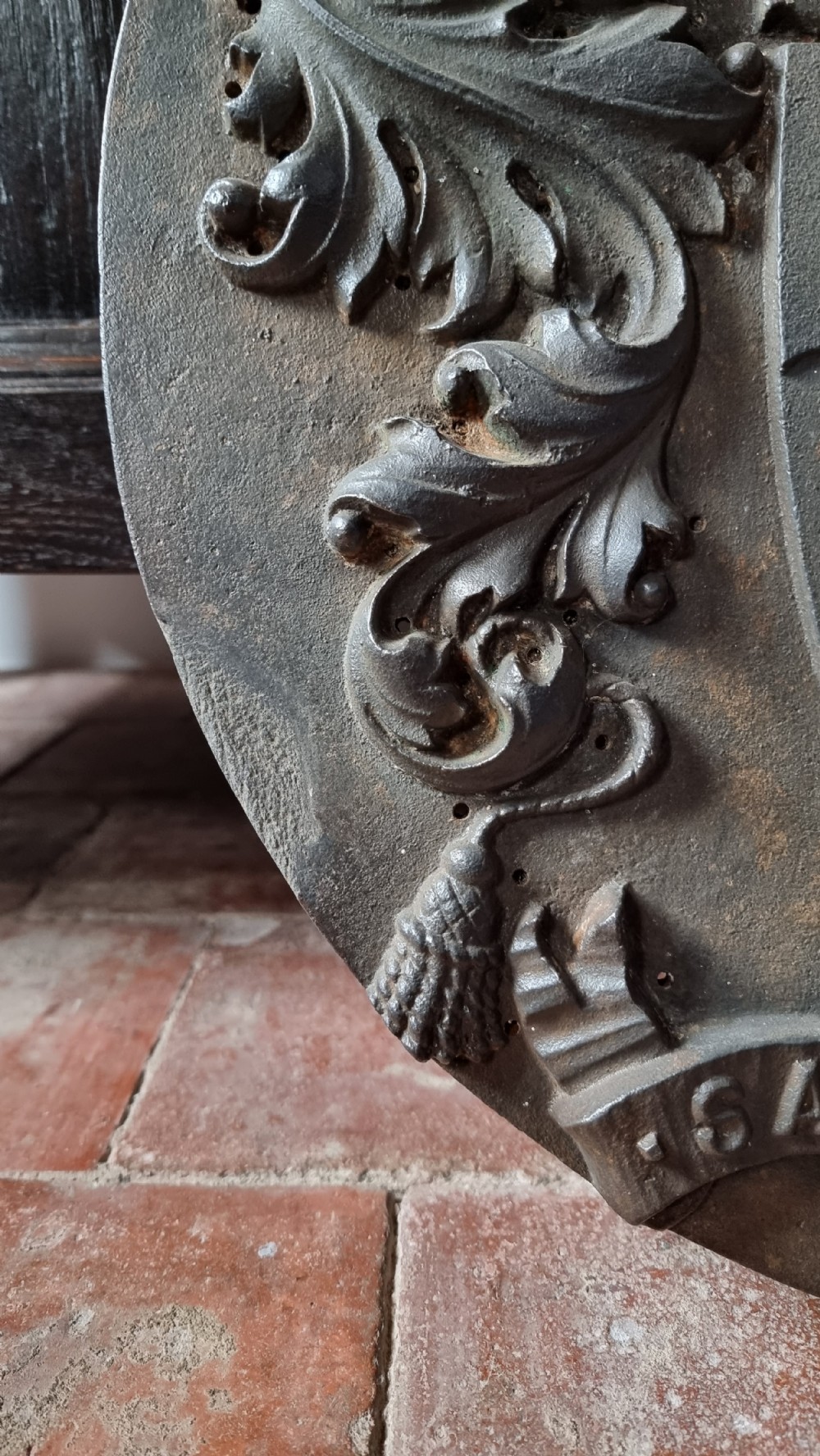 A 19th century cast iron coat of arms.  View III