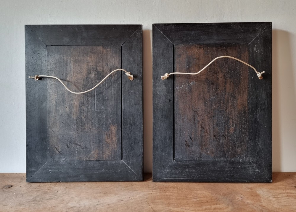 A pair of 17th century panels.  View IV