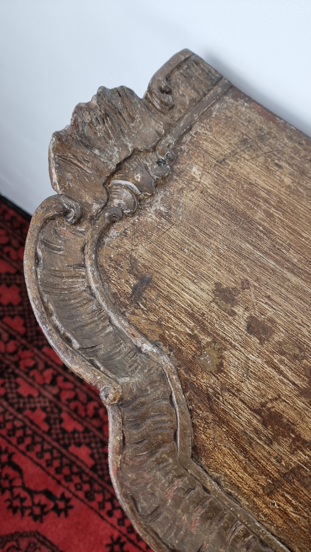 A 19th century gilt carved console table.  View V