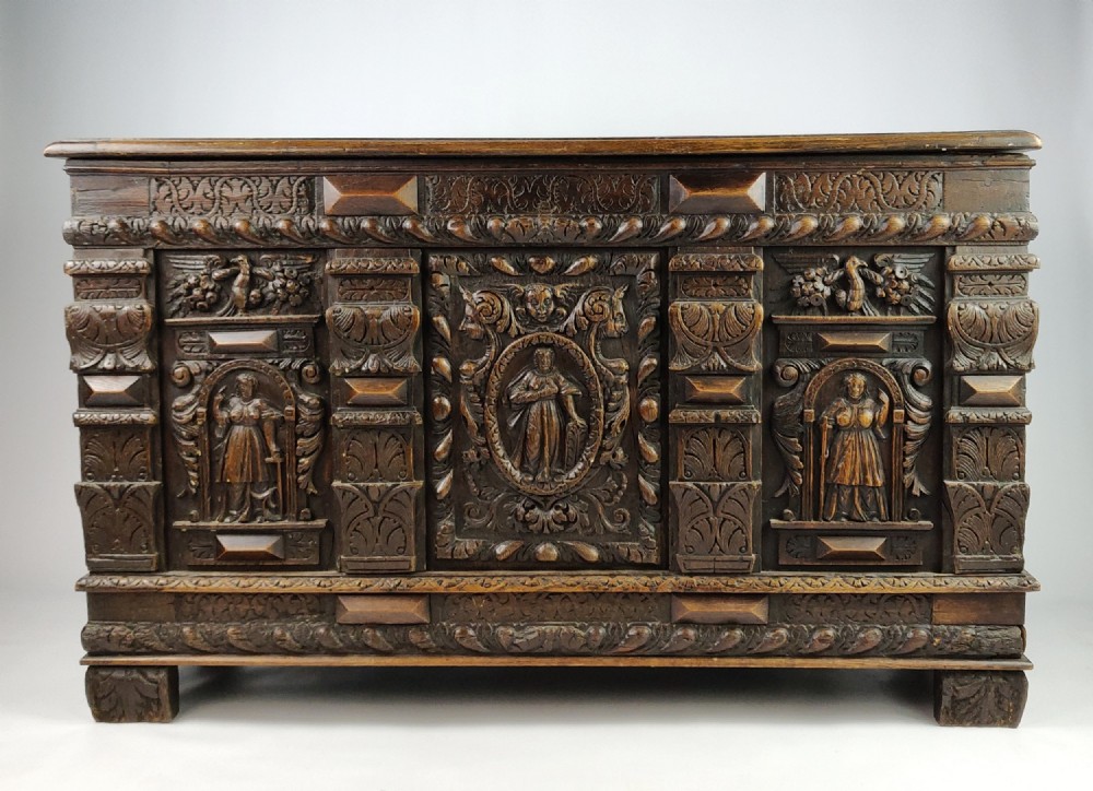 A 17th Century And Later Coffer.