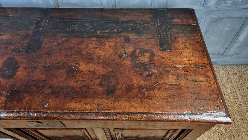 A late 17th century walnut coffer. View VII