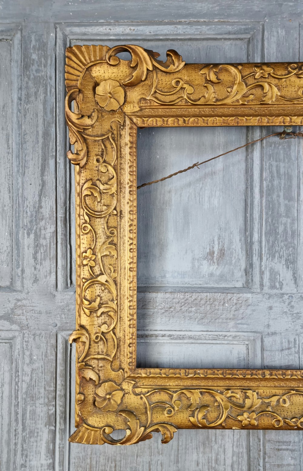 A small 18th century gilt carved picture frame.  View II