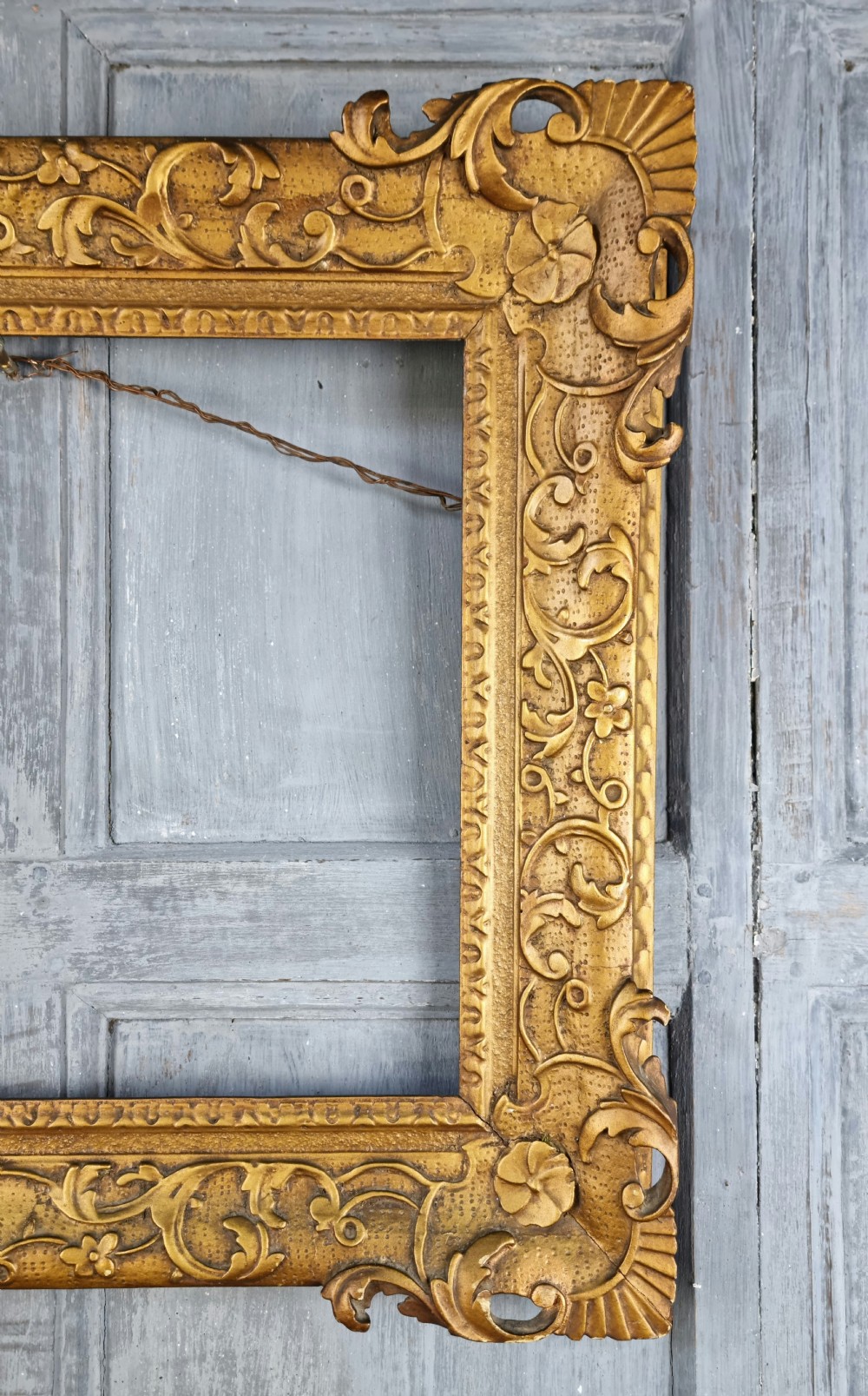 A small 18th century gilt carved picture frame.  View III