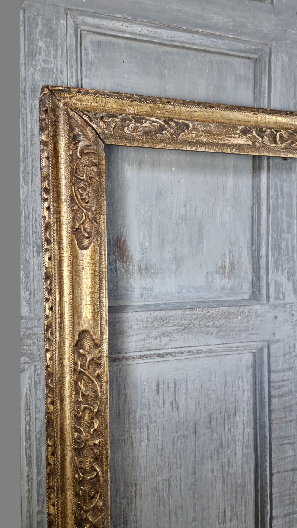A 17th century gilt carved picture frame.  View II