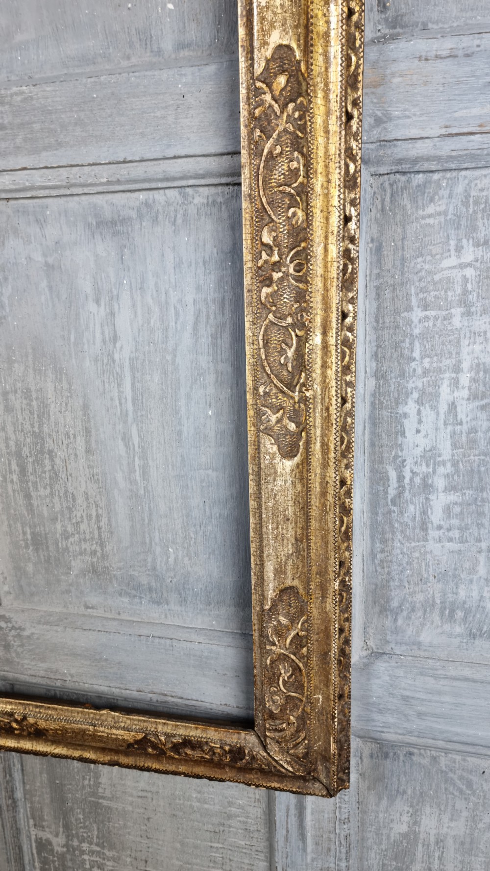 A 17th century gilt carved picture frame.  View VI