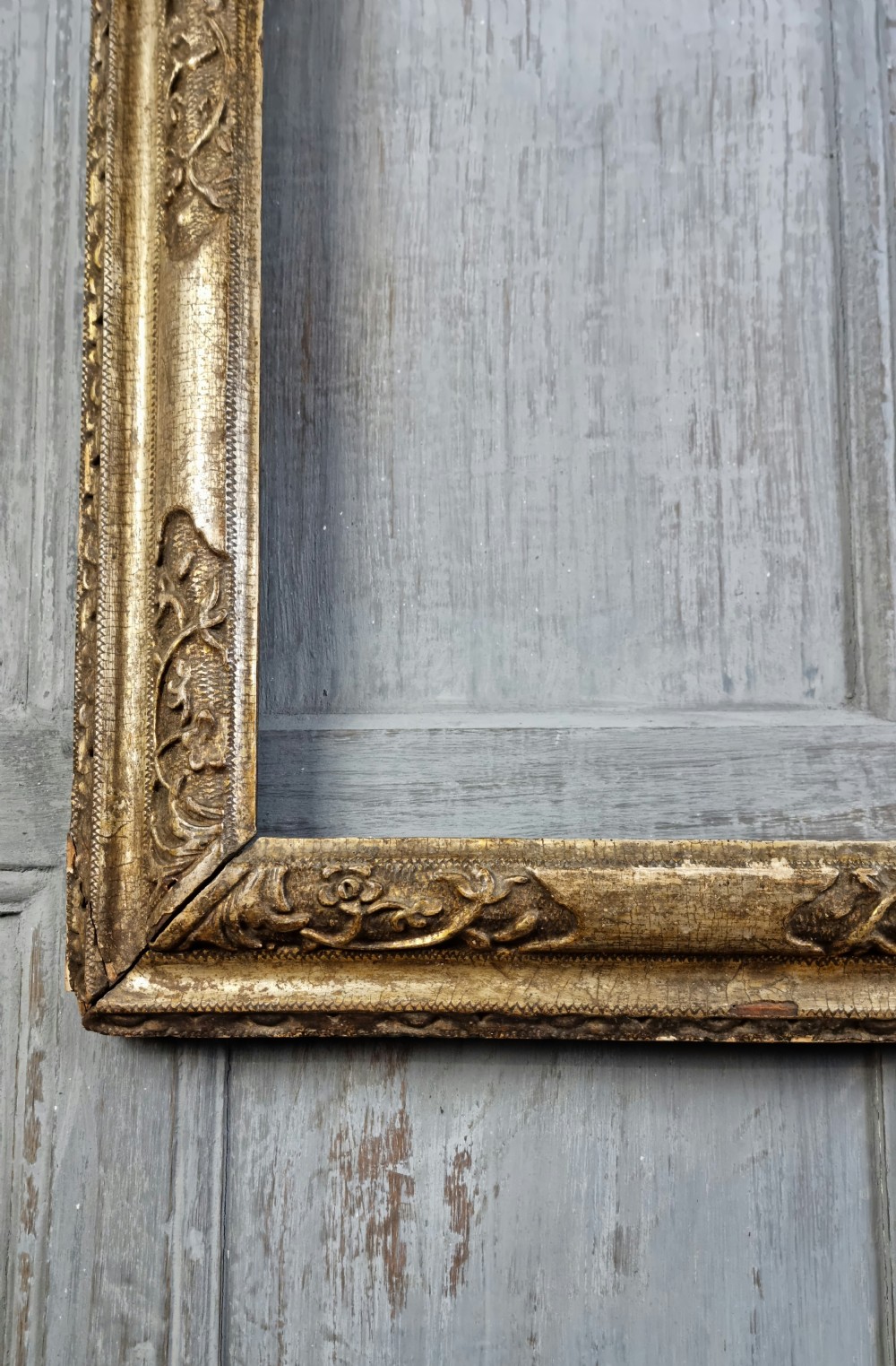 A 17th century gilt carved picture frame.  View VII
