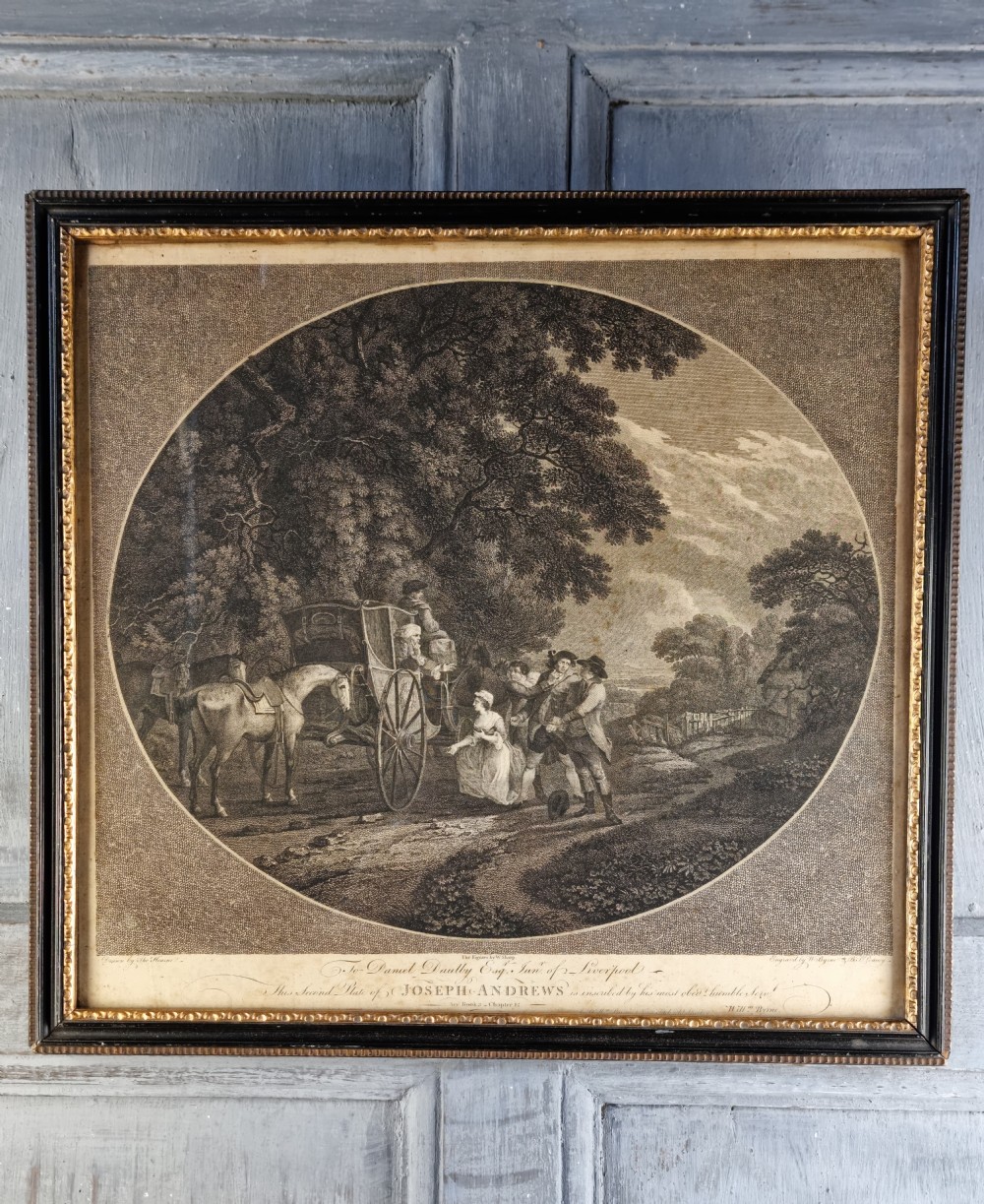 An 18th century Mezzotint landscape. 