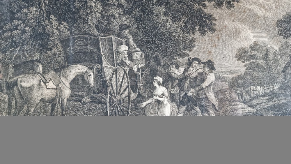 An 18th century Mezzotint landscape.  View II