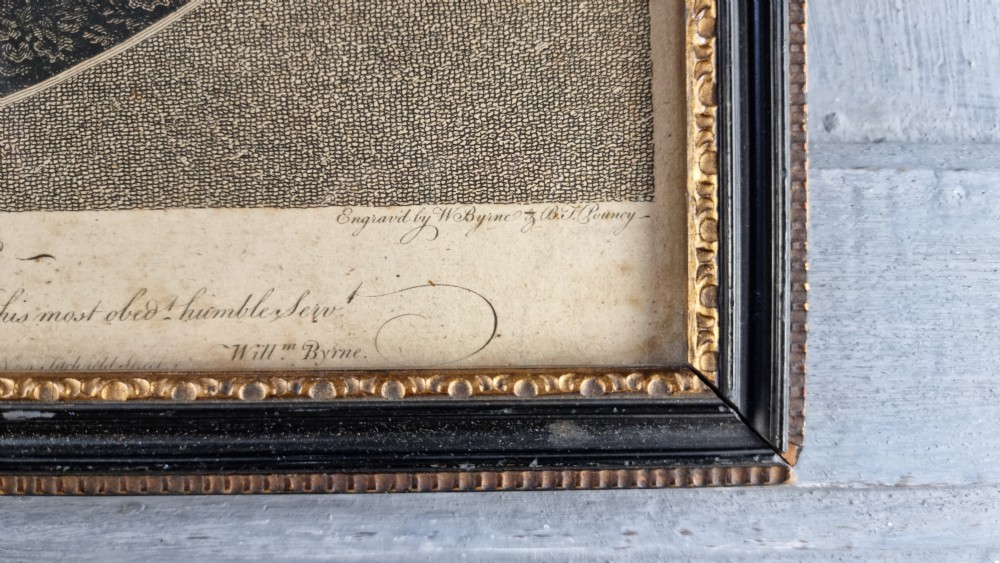 An 18th century Mezzotint landscape.  View VI