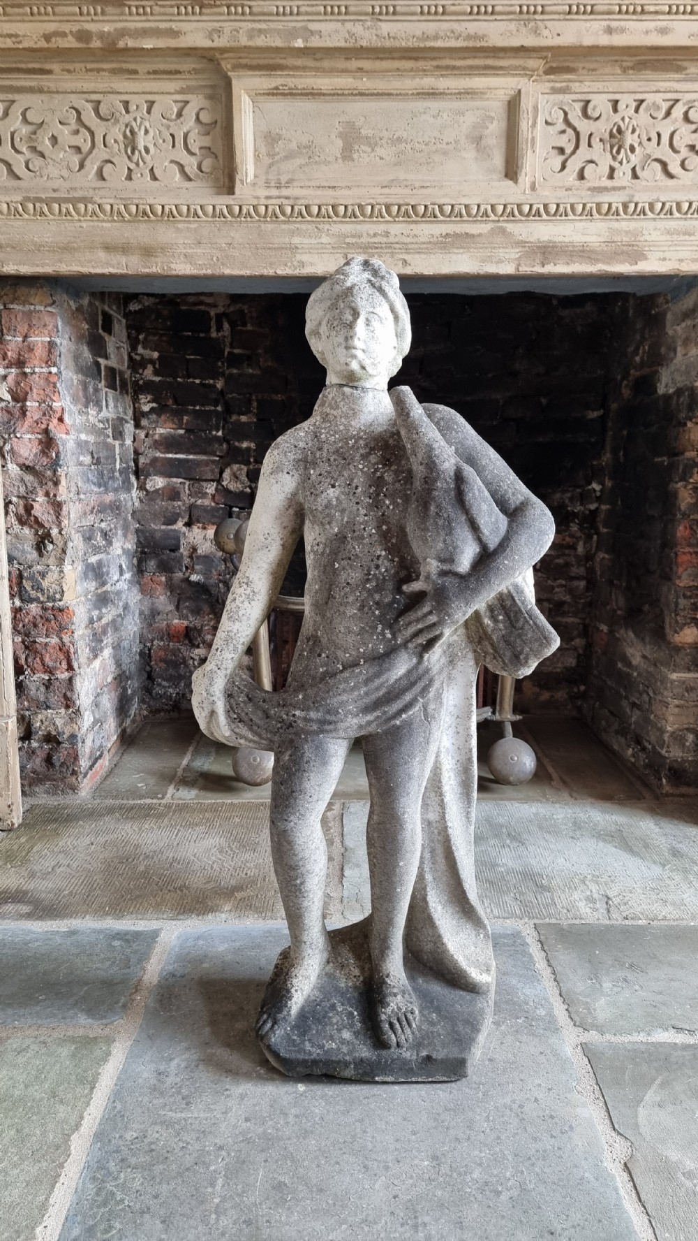 A 17th century marble statue. 