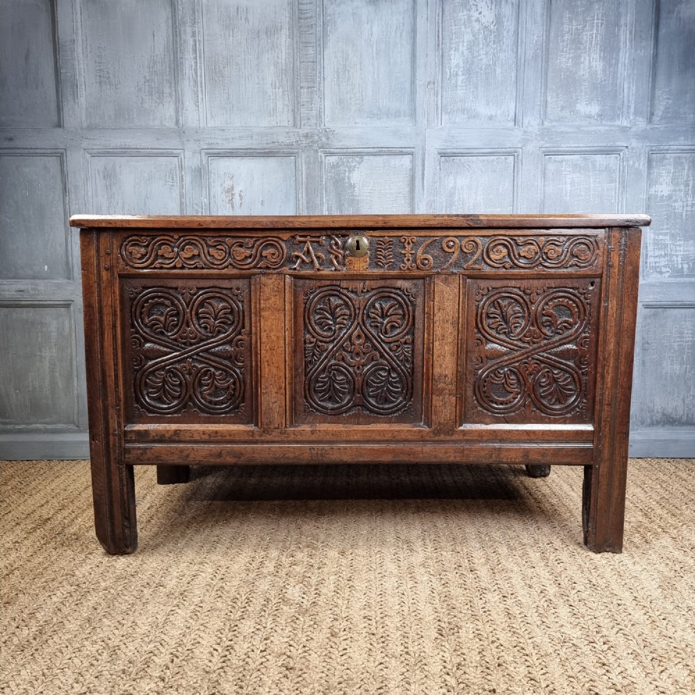 A late 17th century westmoreland coffer. 