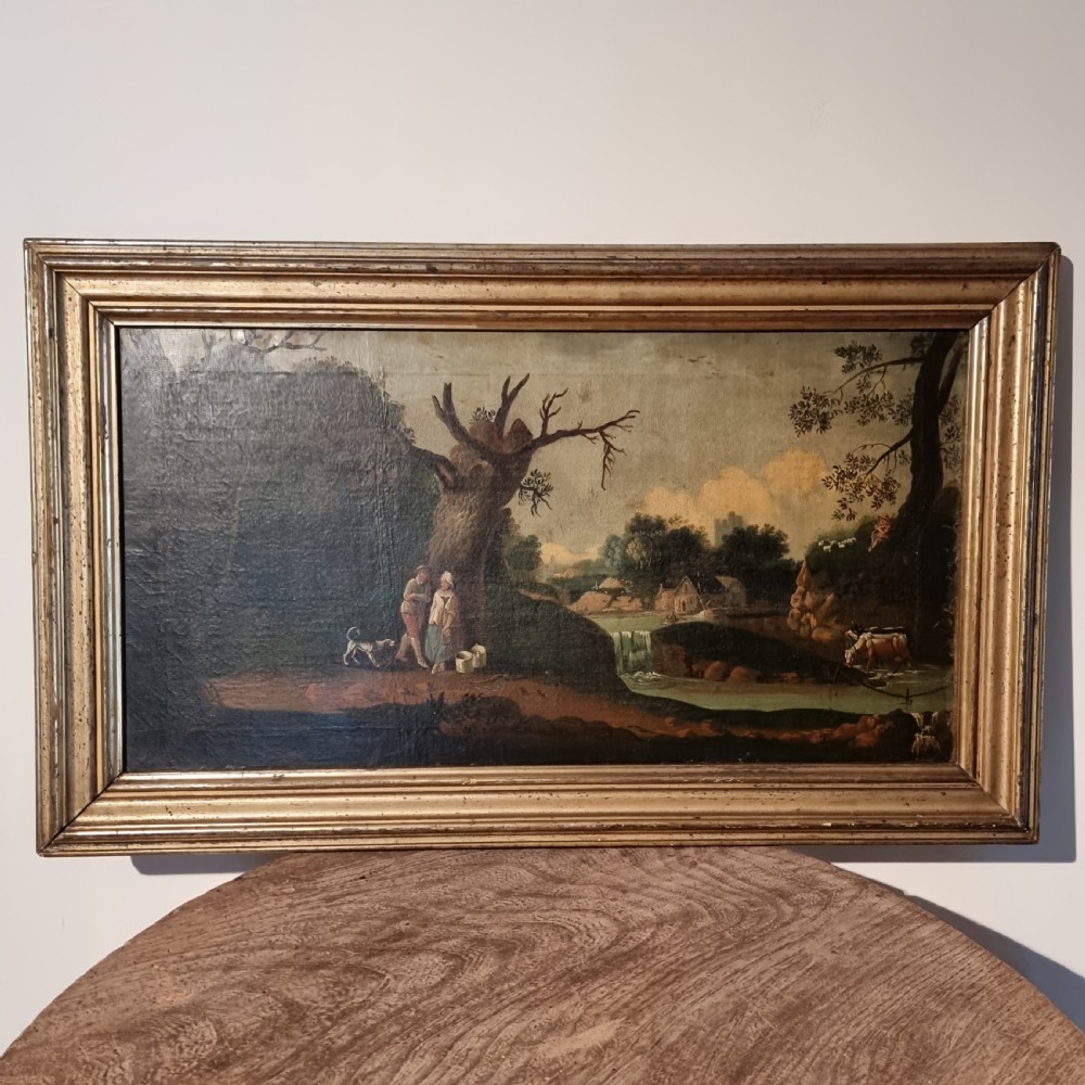 An 18th century country landscape.