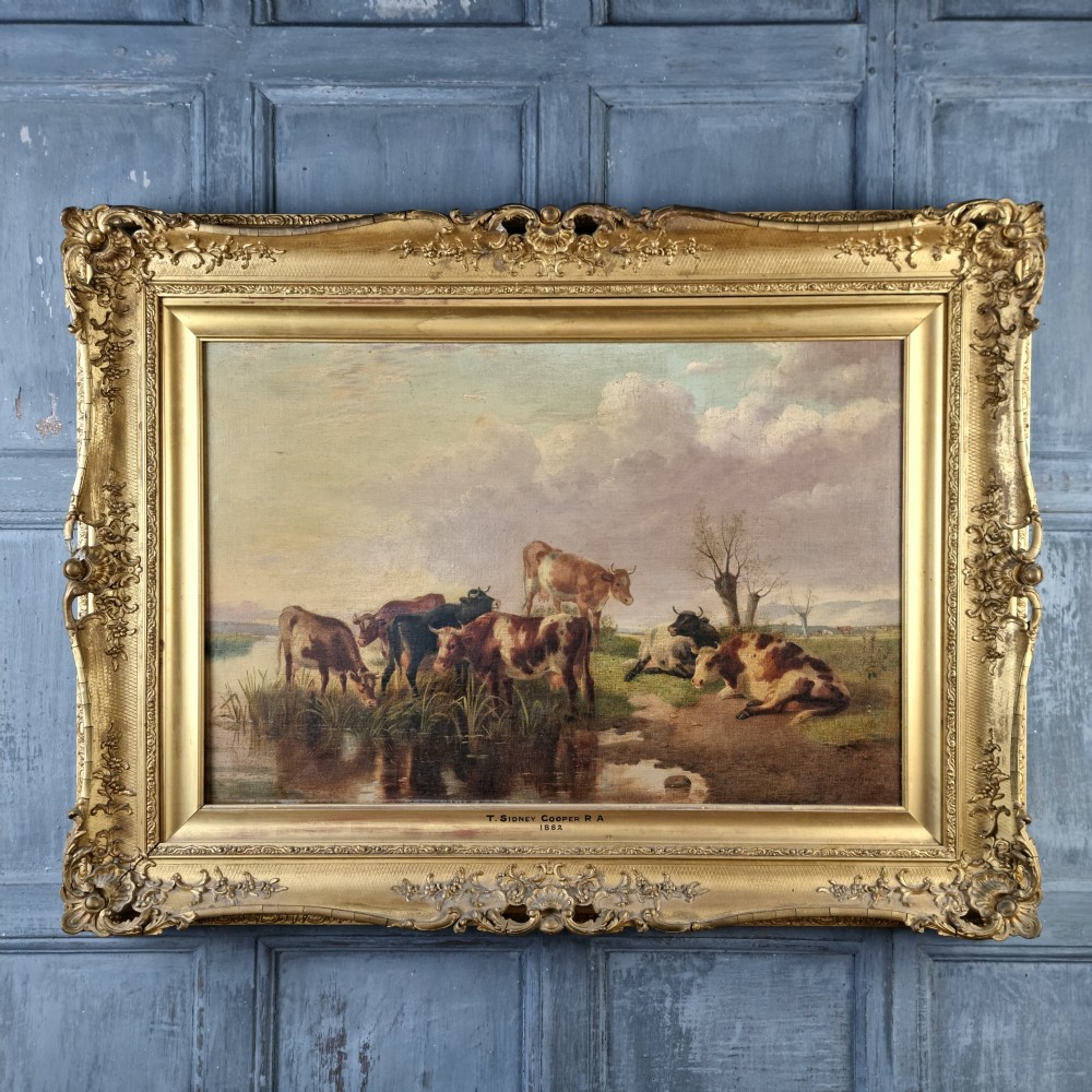 A cattle scene signed Thomas sidney cooper. 