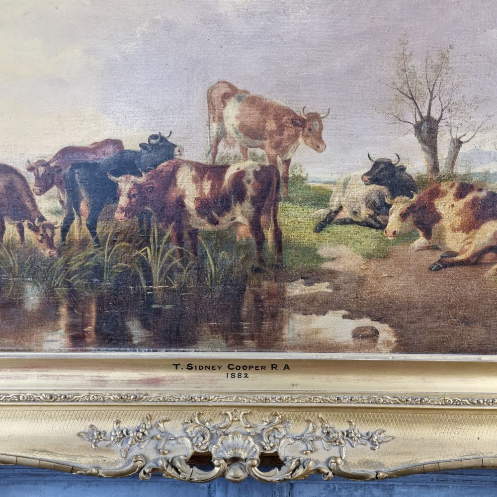 A cattle scene signed Thomas sidney cooper.  View IX