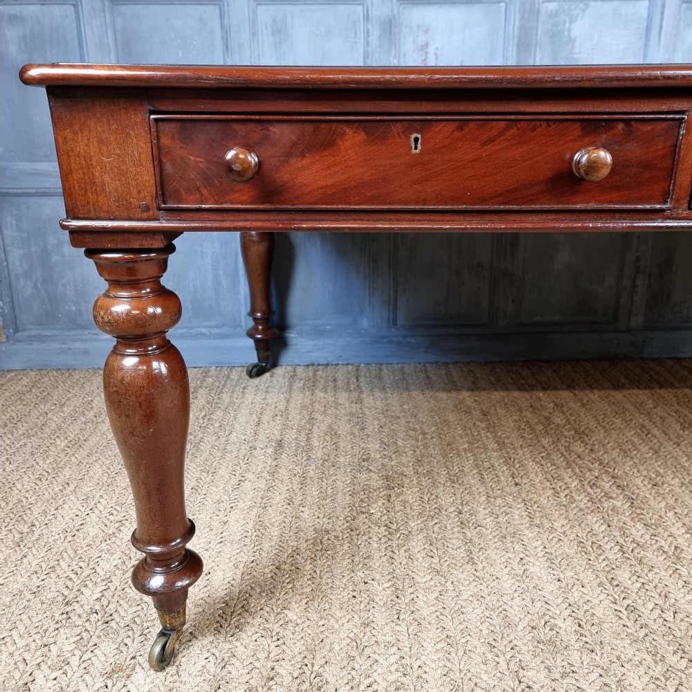 A large victorian partners desk.  View II
