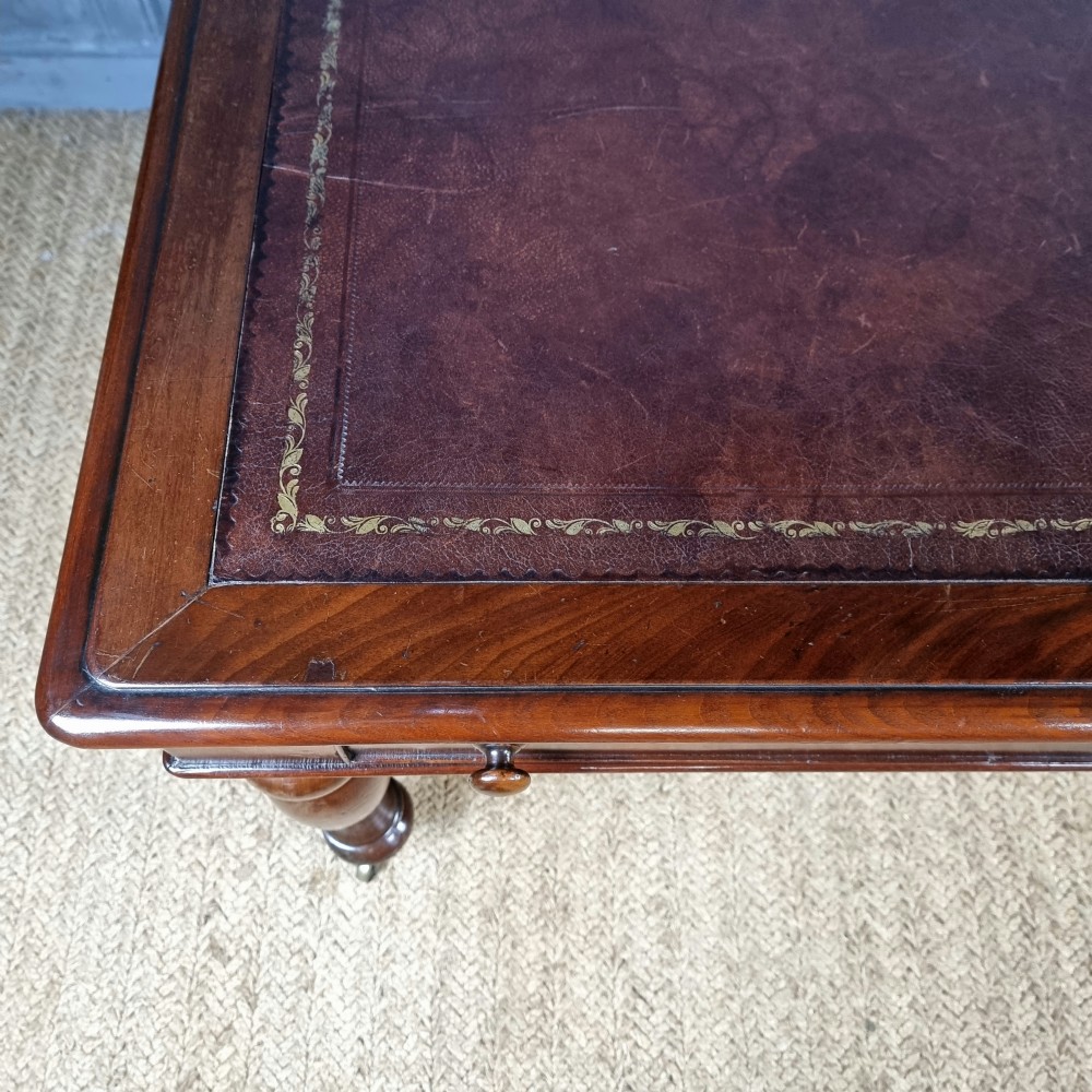 A large victorian partners desk.  View V