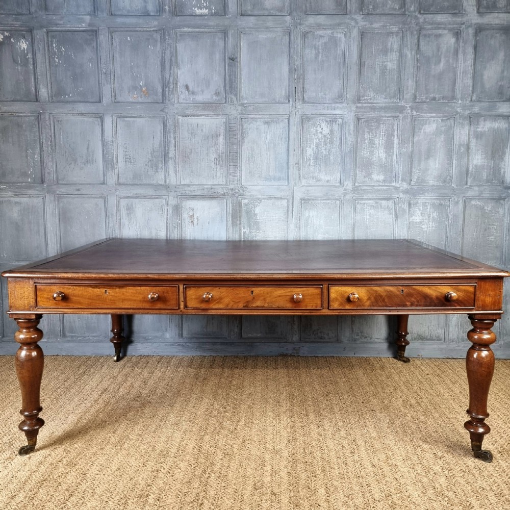 A large victorian partners desk.  View XII