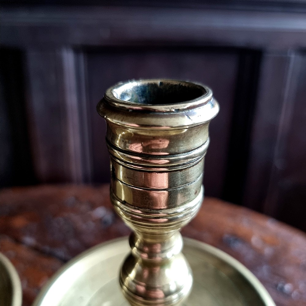 A pair of 17th century Heemskerk candlesticks.  View V