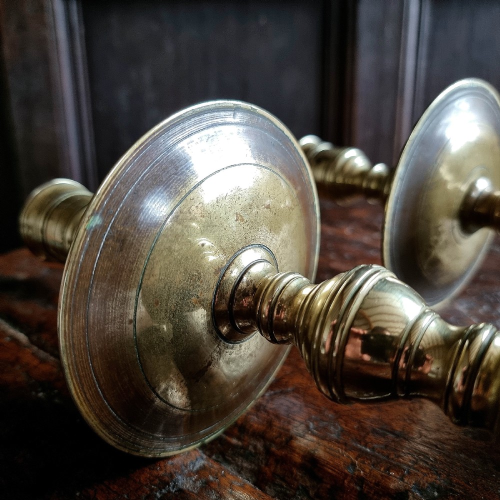A pair of 17th century Heemskerk candlesticks.  View XIV