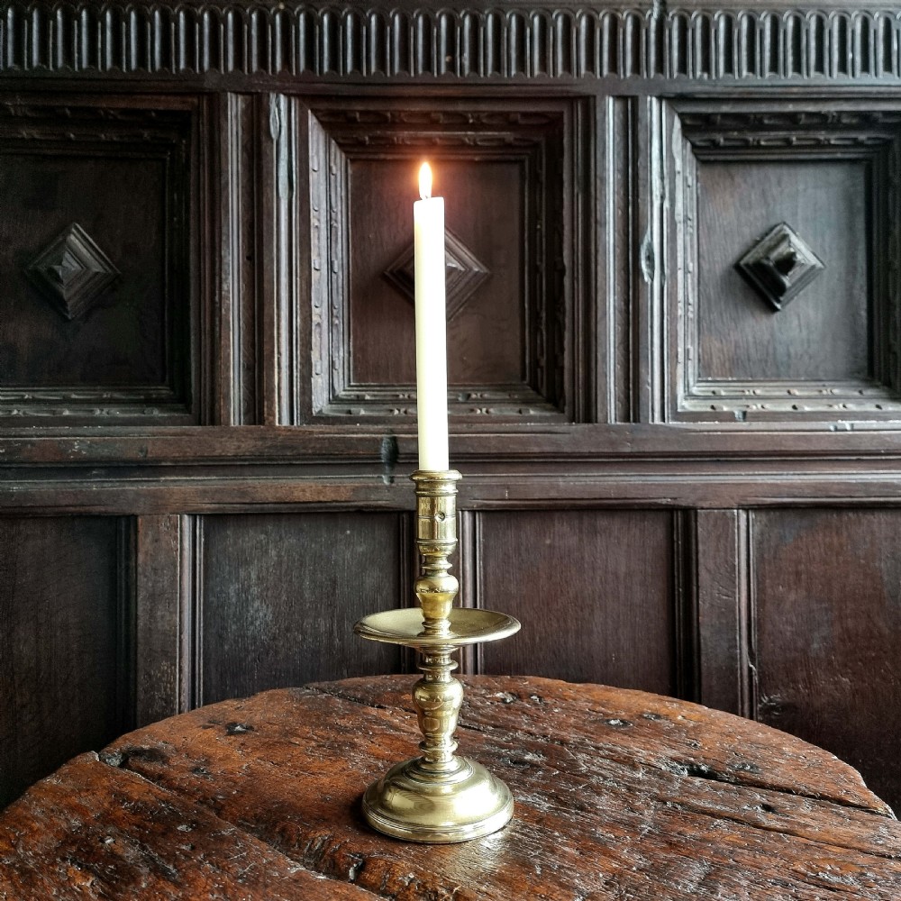 A late 17th - early 18th century heemskerk candlestick. 