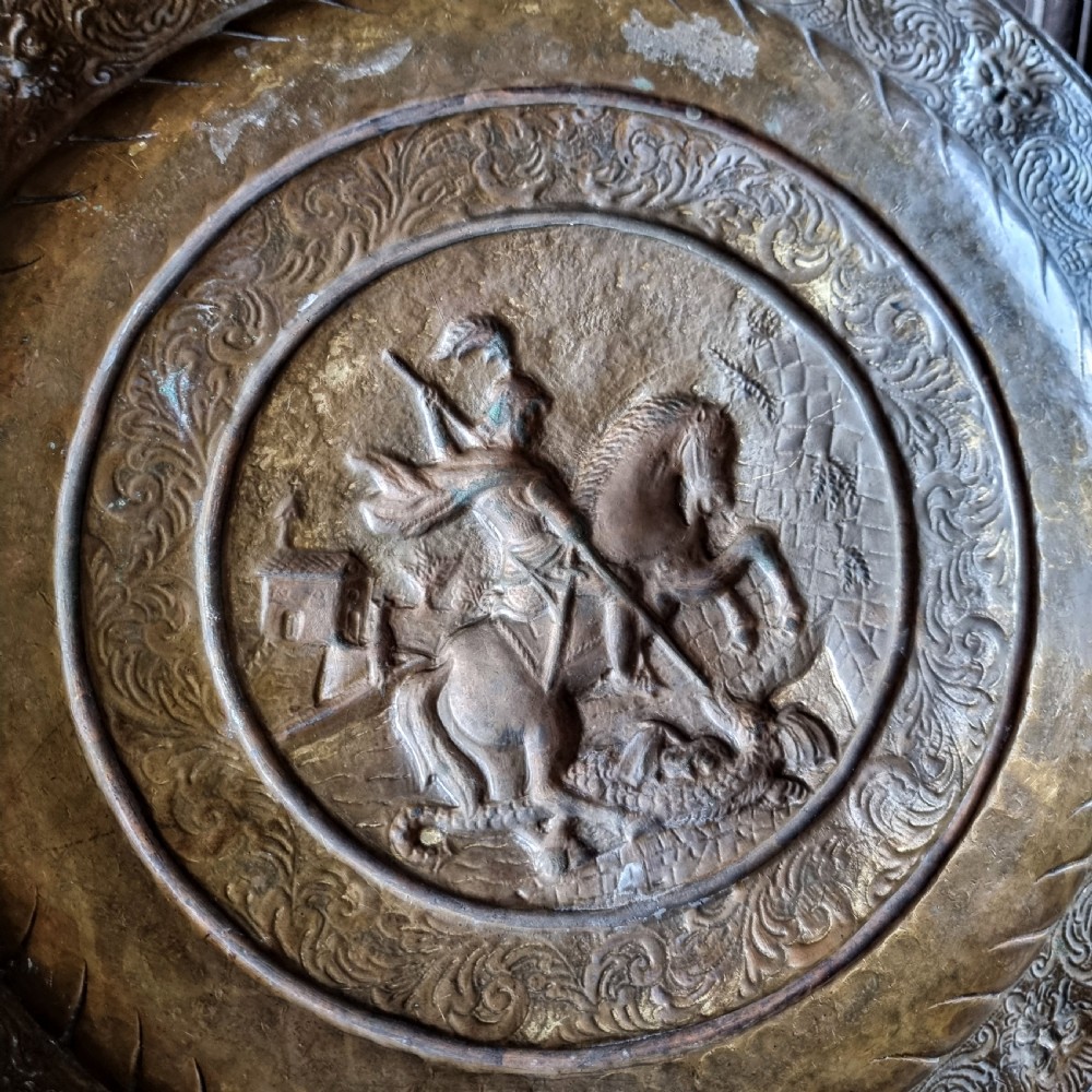 A 17th century alms dish.  View VIII