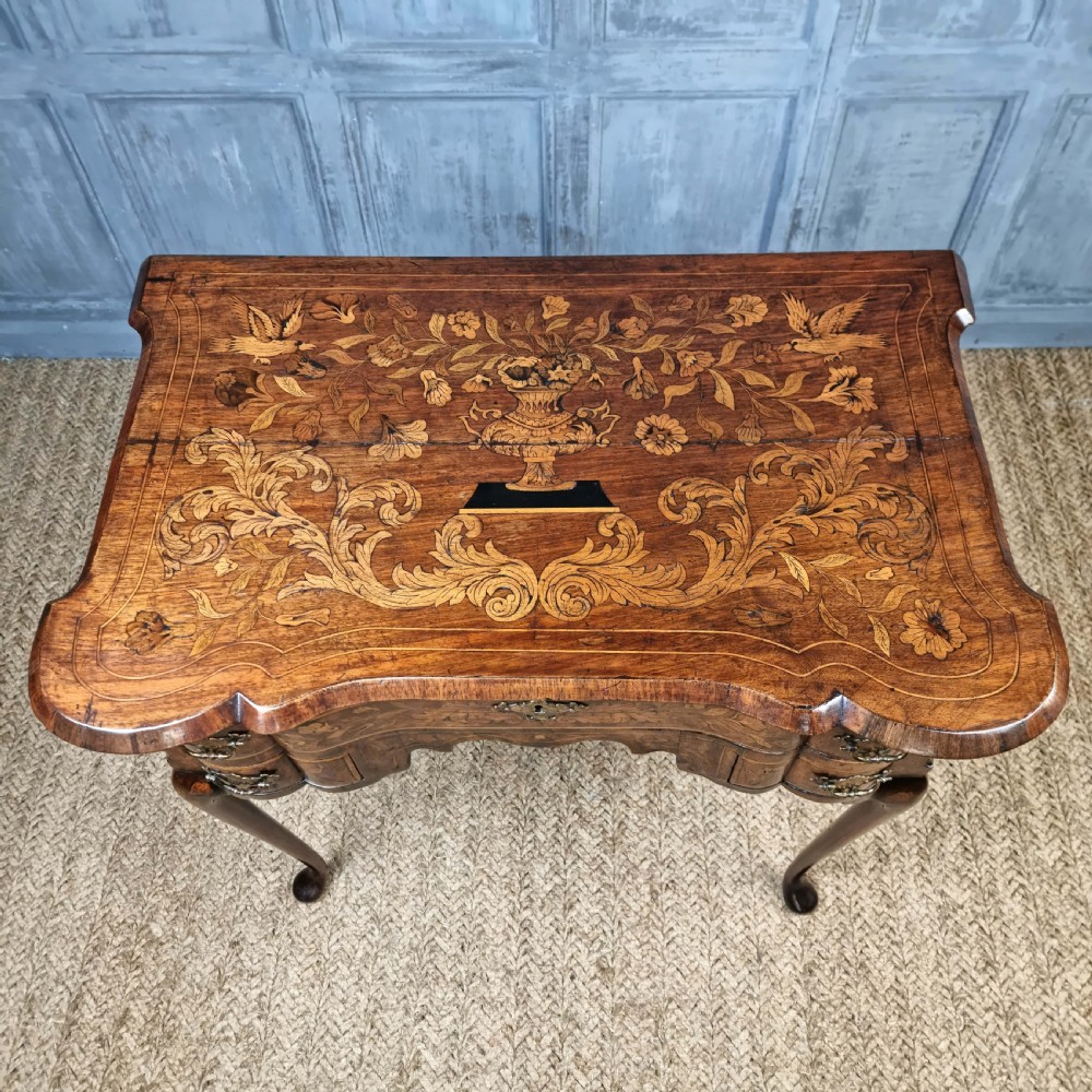 A superb 18th century marquetry sidetable.  View IX