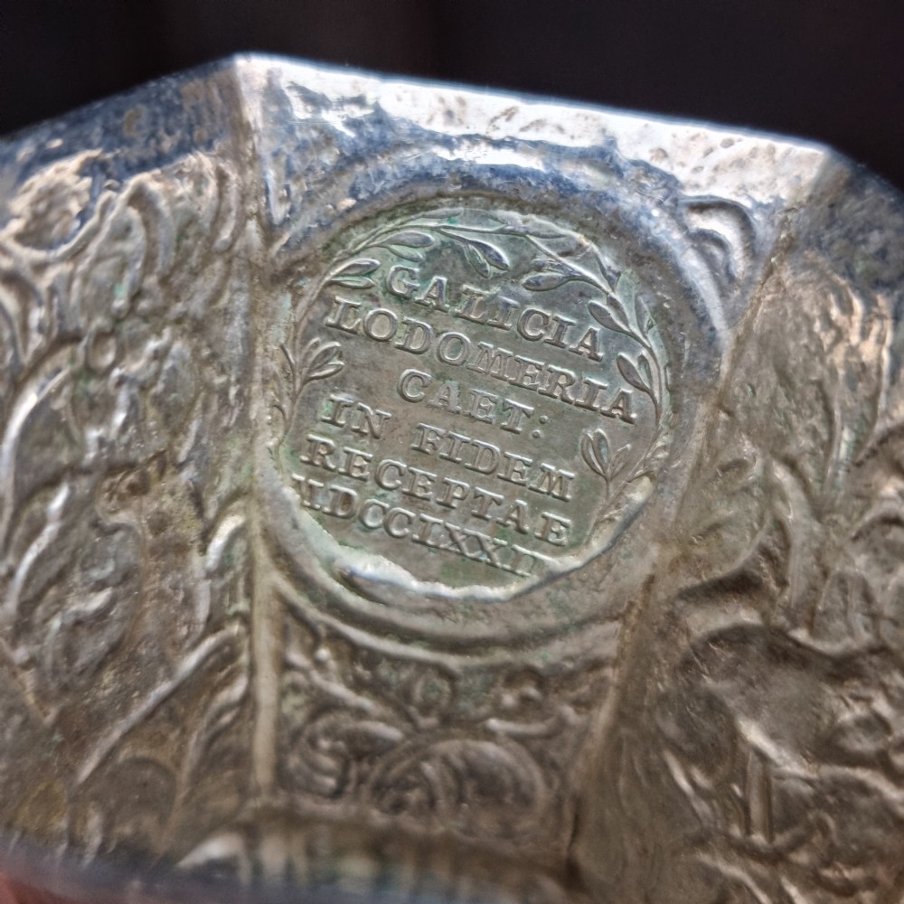 A small late 18thC silver Kiddush type cup.  View XIV