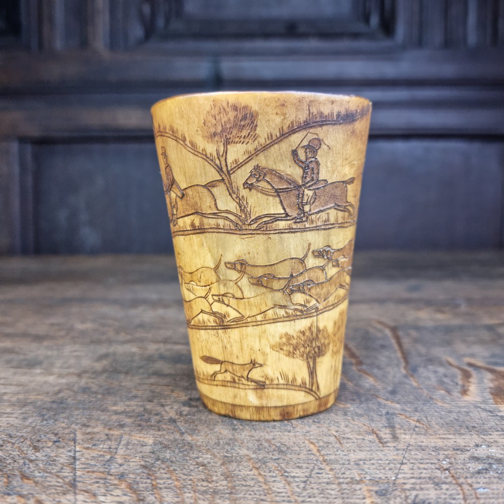 A george III horn hunting cup. View V