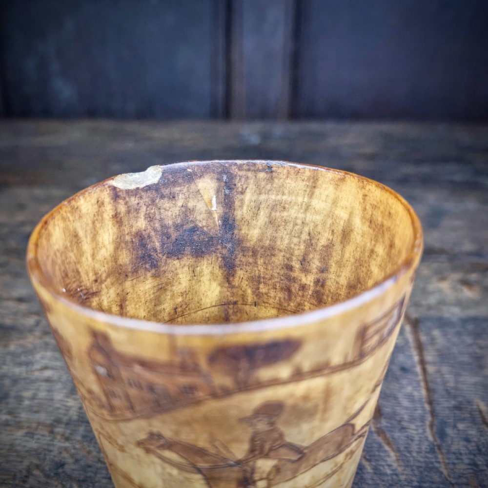 A george III horn hunting cup. View VII