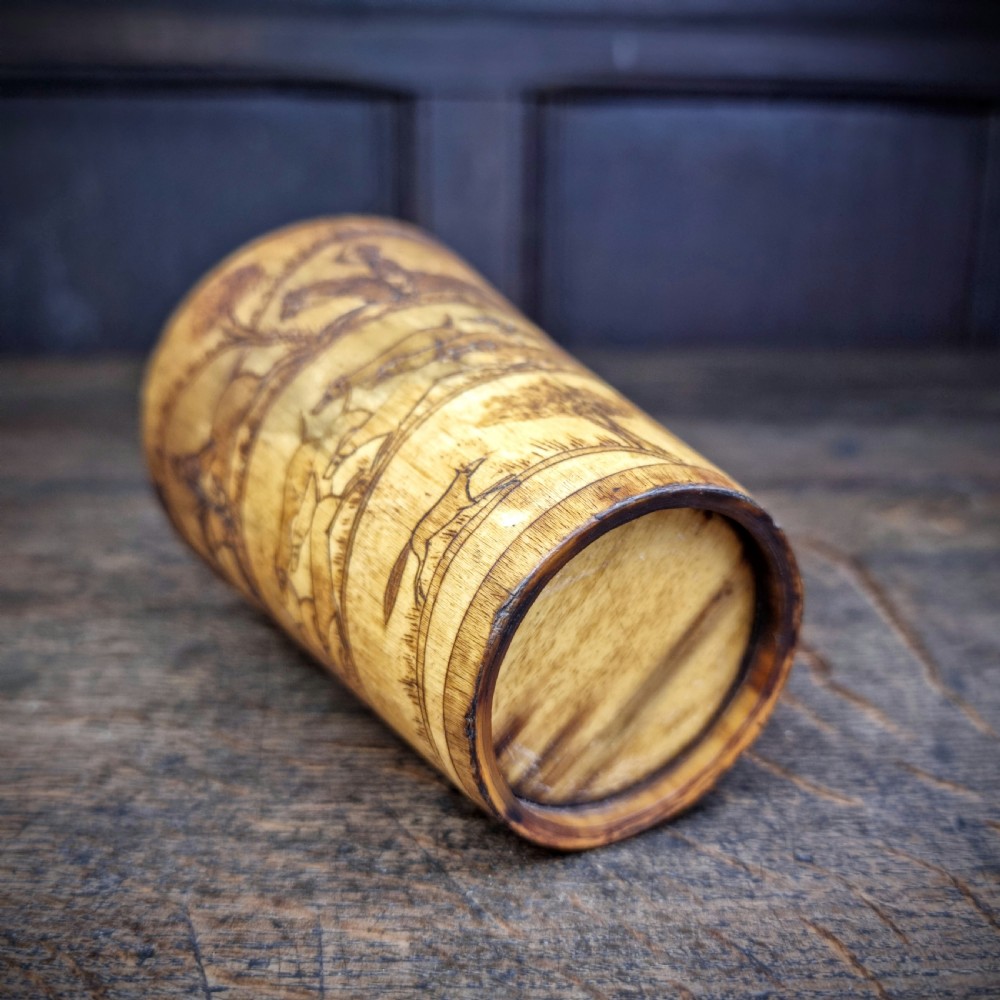 A george III horn hunting cup. View IX