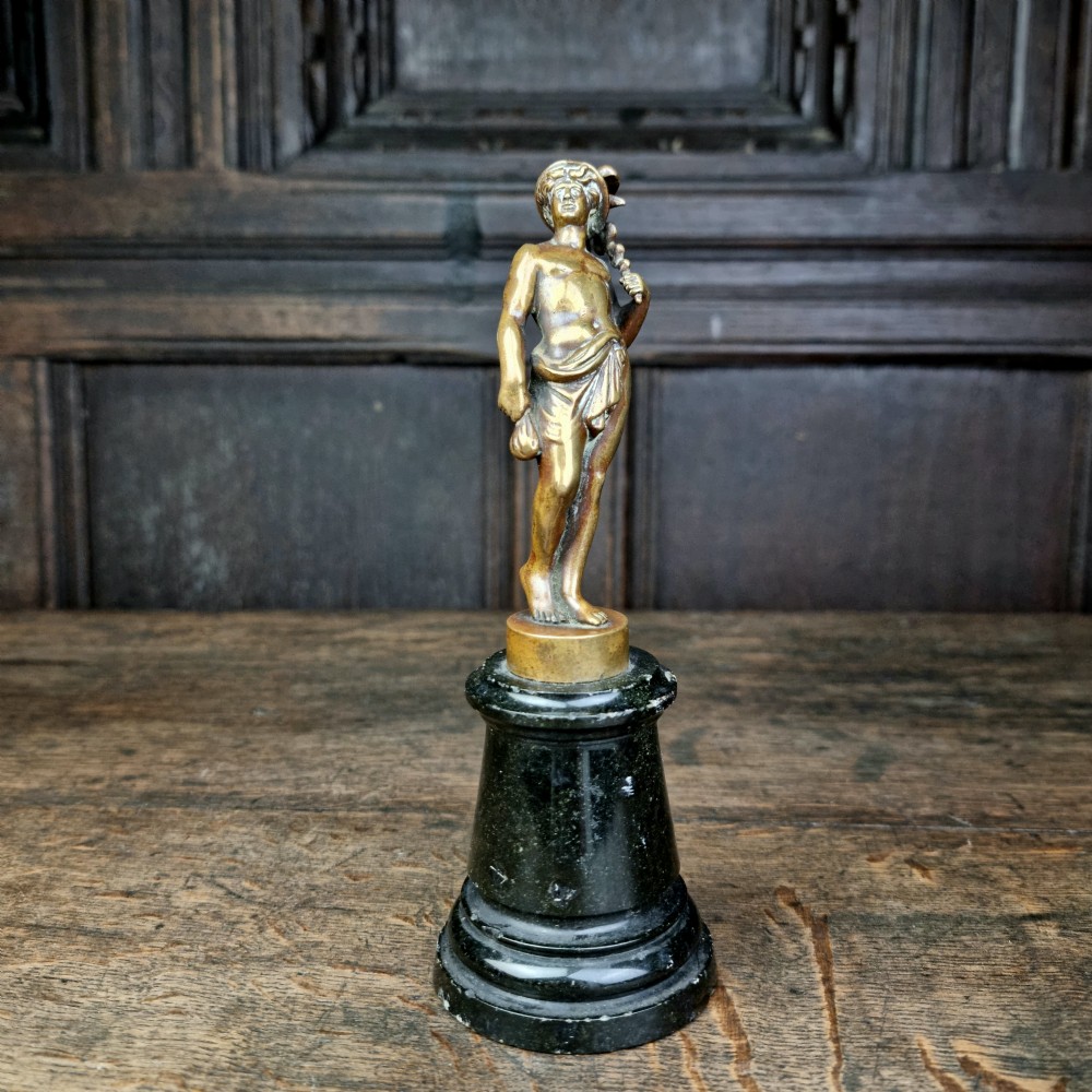 A small 19th century bronze mercury. 