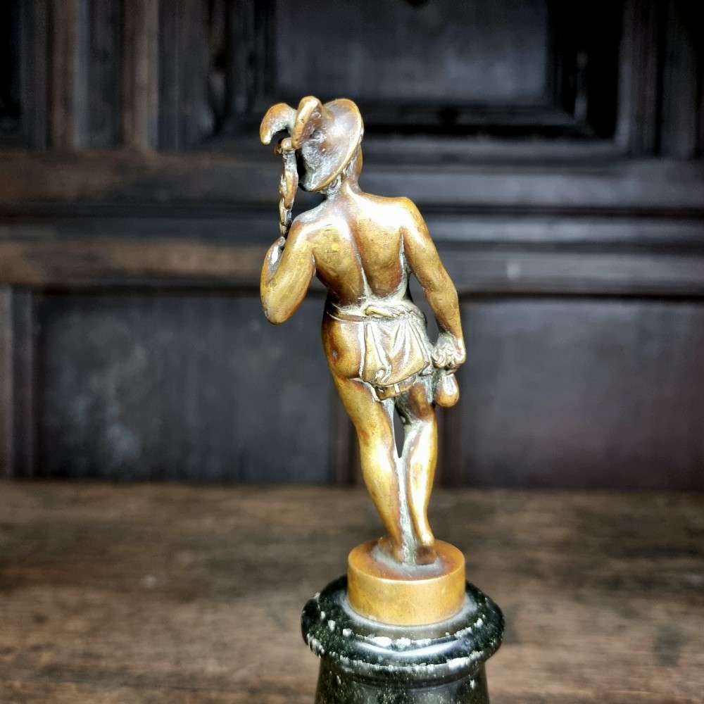A small 19th century bronze mercury.  View III