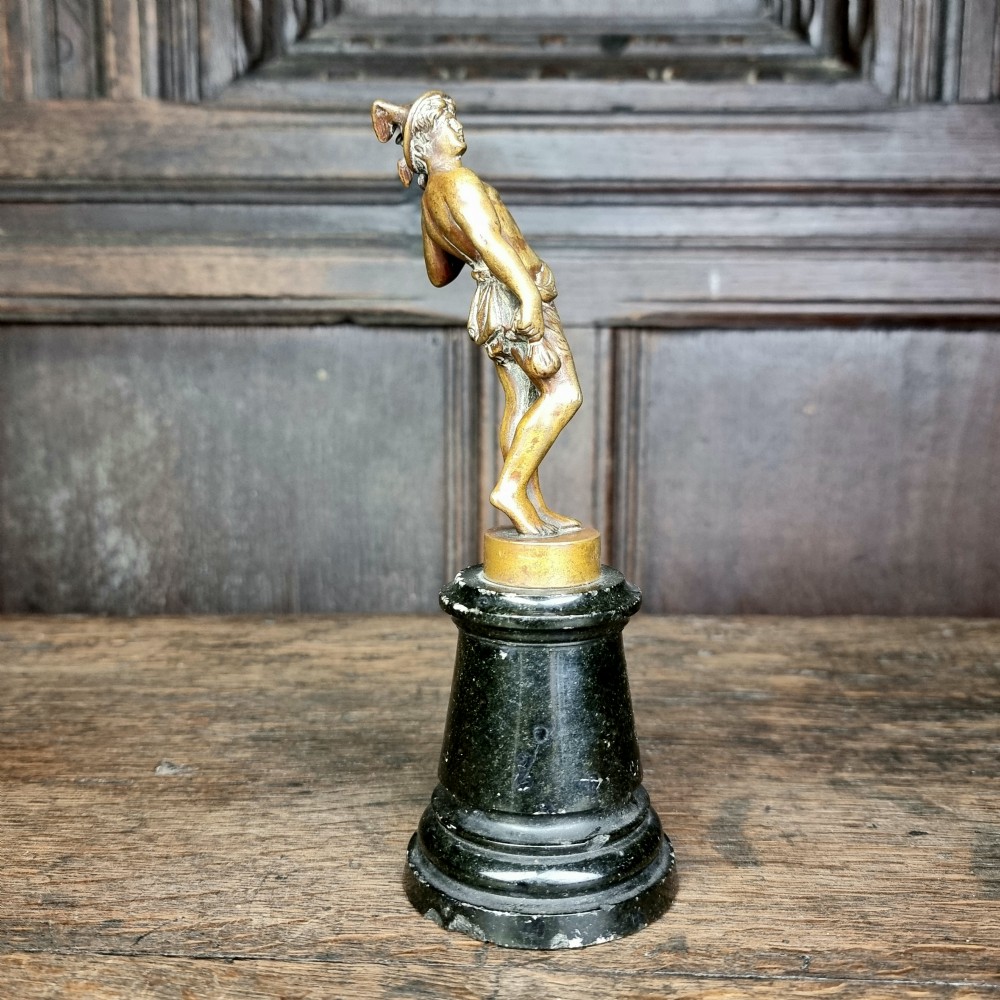 A small 19th century bronze mercury.  View X