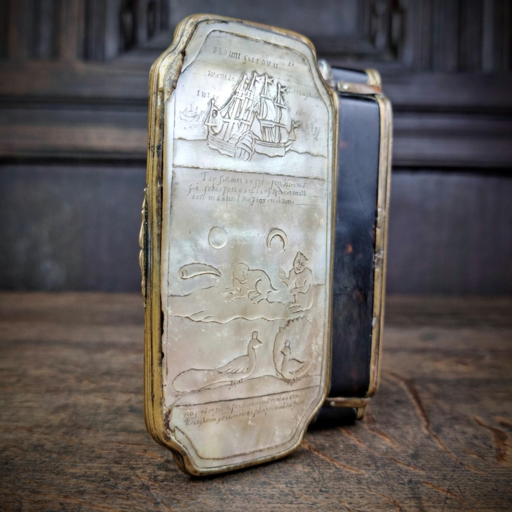 An 18th century sailors tobacco box.  View II