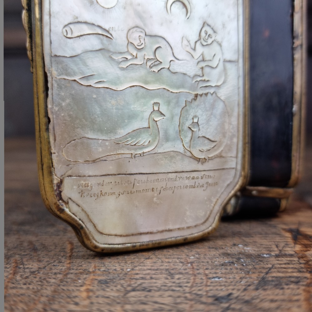 An 18th century sailors tobacco box.  View IV