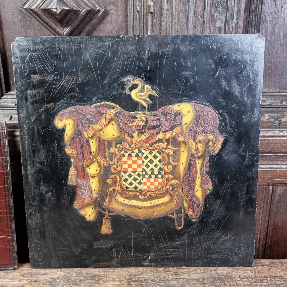 Four 19th century painted panels. View IV