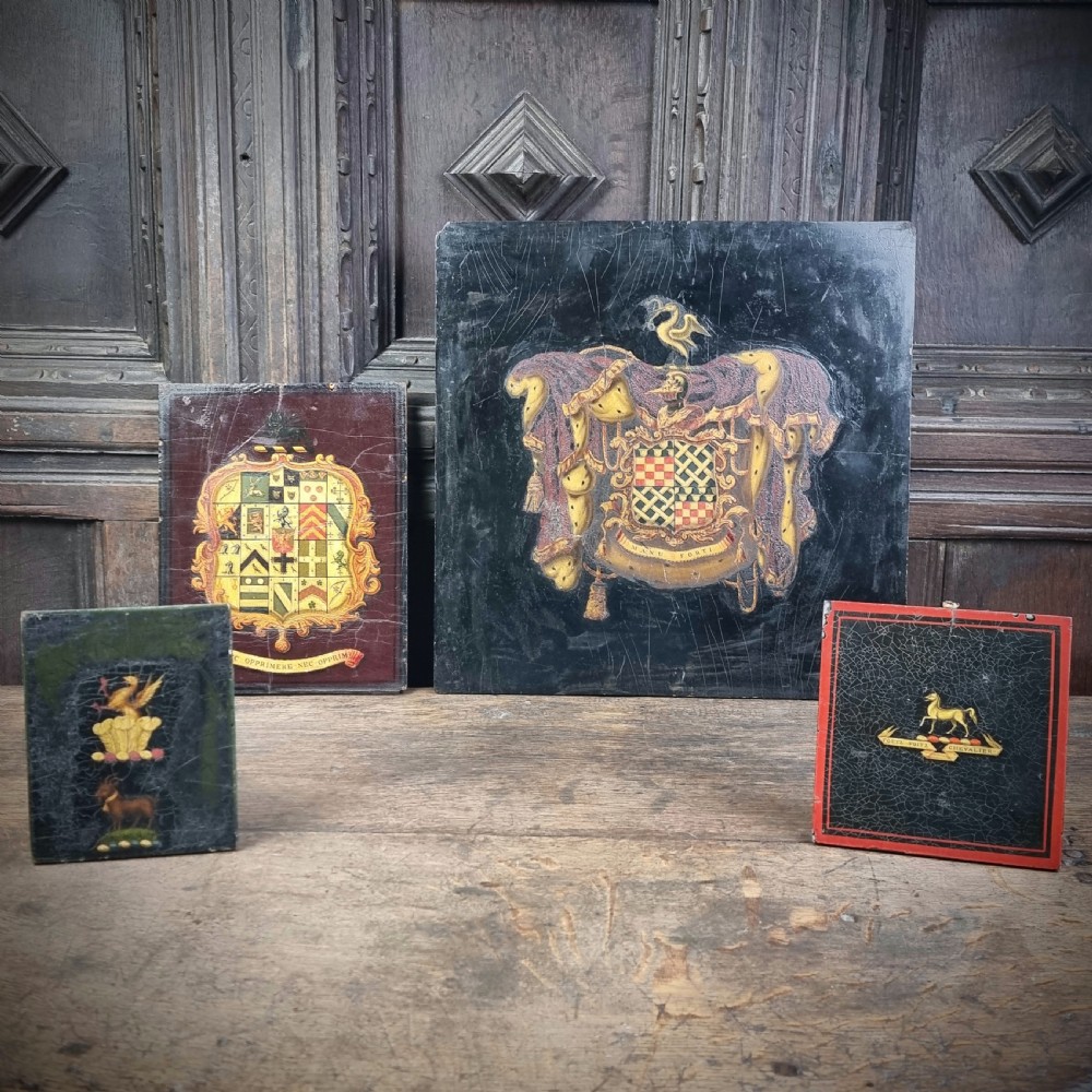 Four 19th century painted panels. View VI