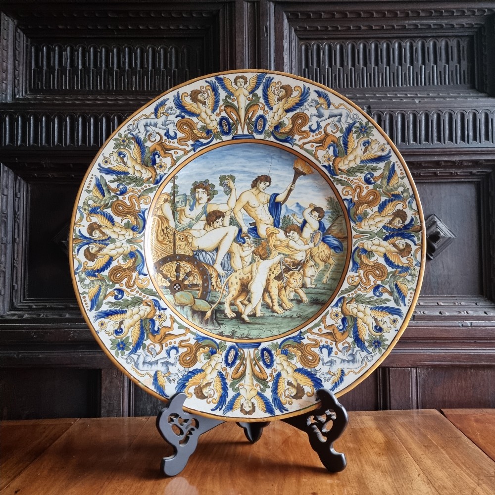 A massive 18th - 19th century majolica charger. 
