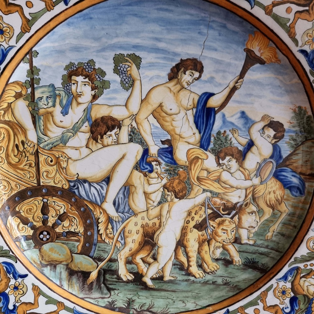 A massive 18th - 19th century majolica charger.  View III