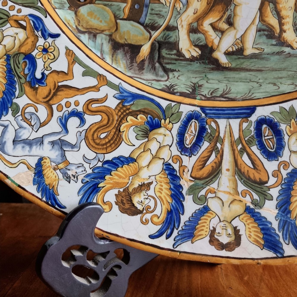 A massive 18th - 19th century majolica charger.  View VII