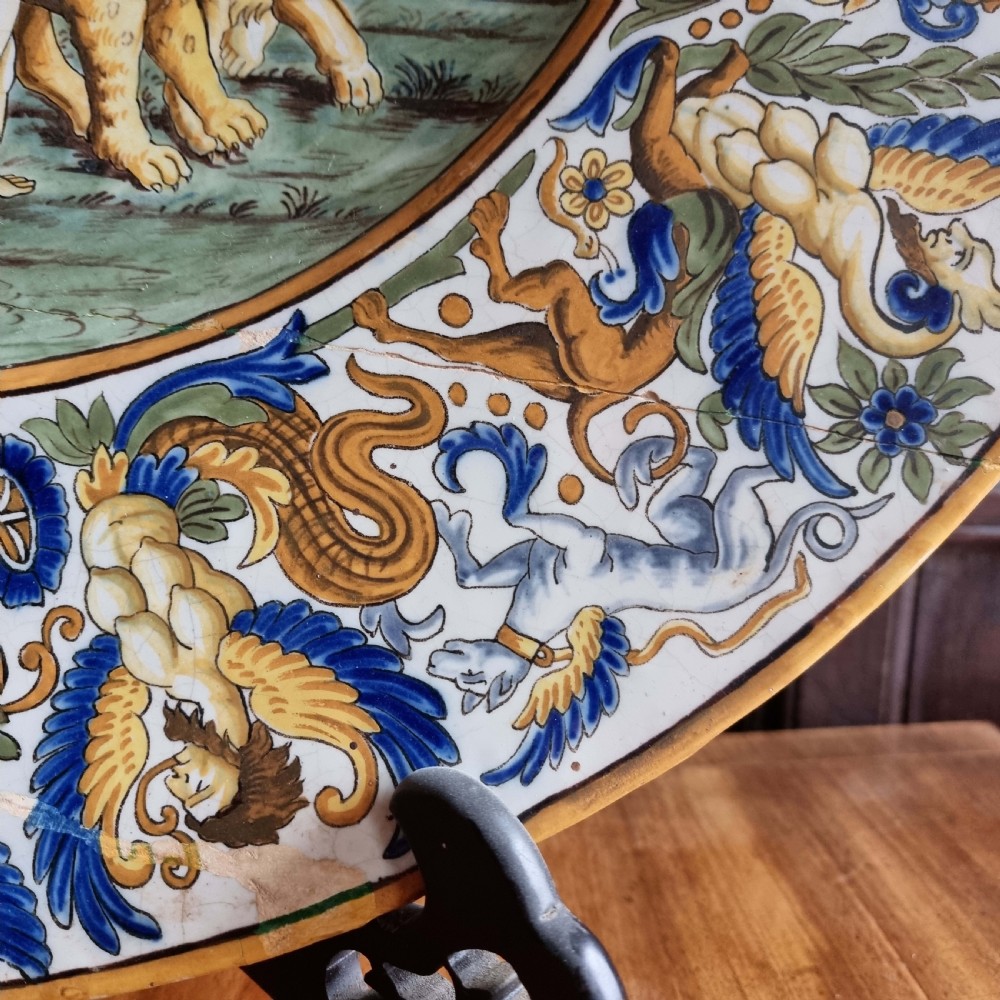 A massive 18th - 19th century majolica charger.  View VIII